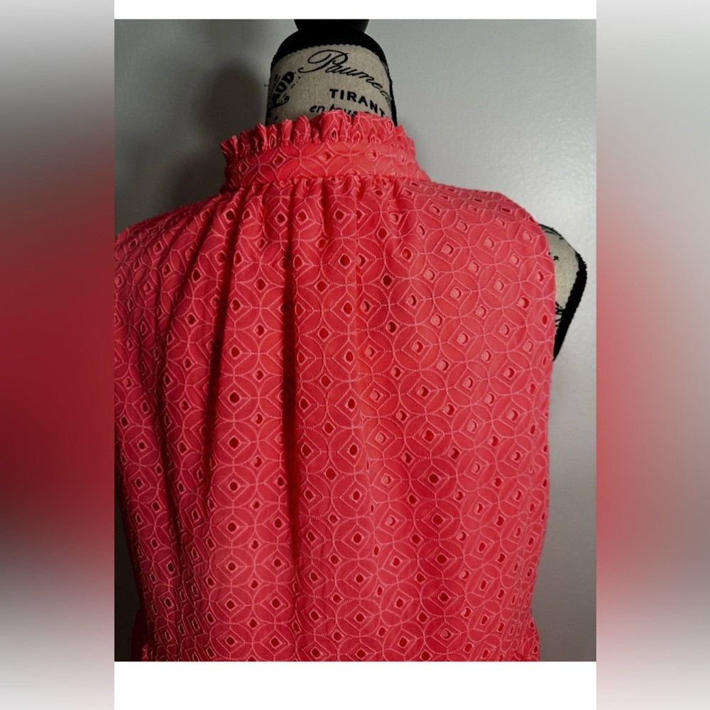 Lilly Pulitzer Novella Pink Sleeveless Eyelet Dress M - Picture 7 of 16